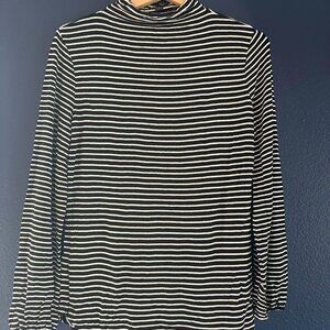 Ann Taylor striped mock turtle neck